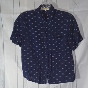 Love Notes cropped button-down bicycle shirt